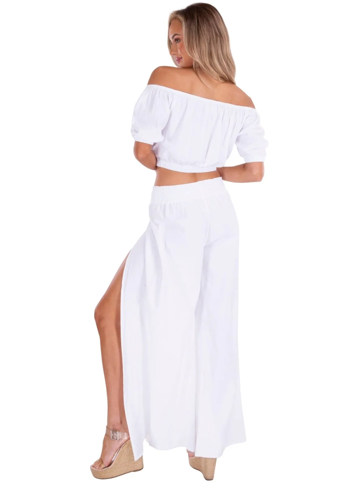 'Mikayla' Front Split Flare Pants