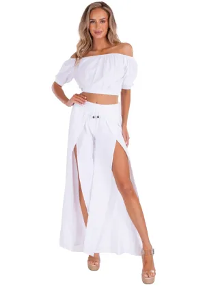 'Mikayla' Front Split Flare Pants