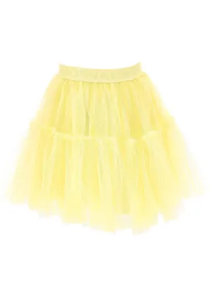 MONNALISA Yellow tulle skirt for girl-17BGON