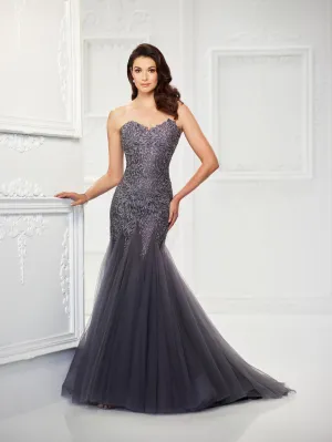 MONTAGE by Mon Cheri 118964 Rose Pink Evening Gown - Size 8