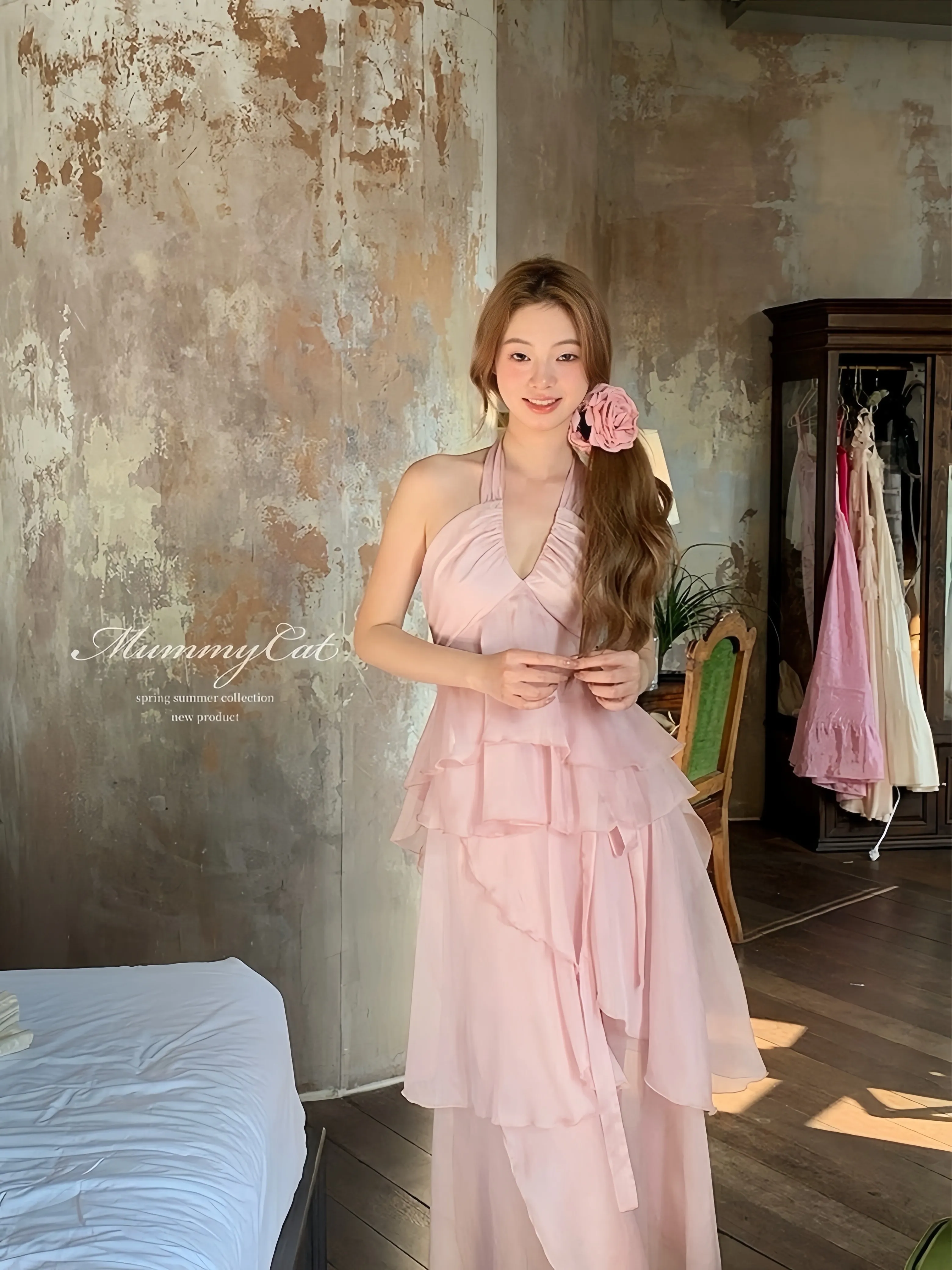 [Mummy Cat] Spring Sakura Rimantic Dress Set