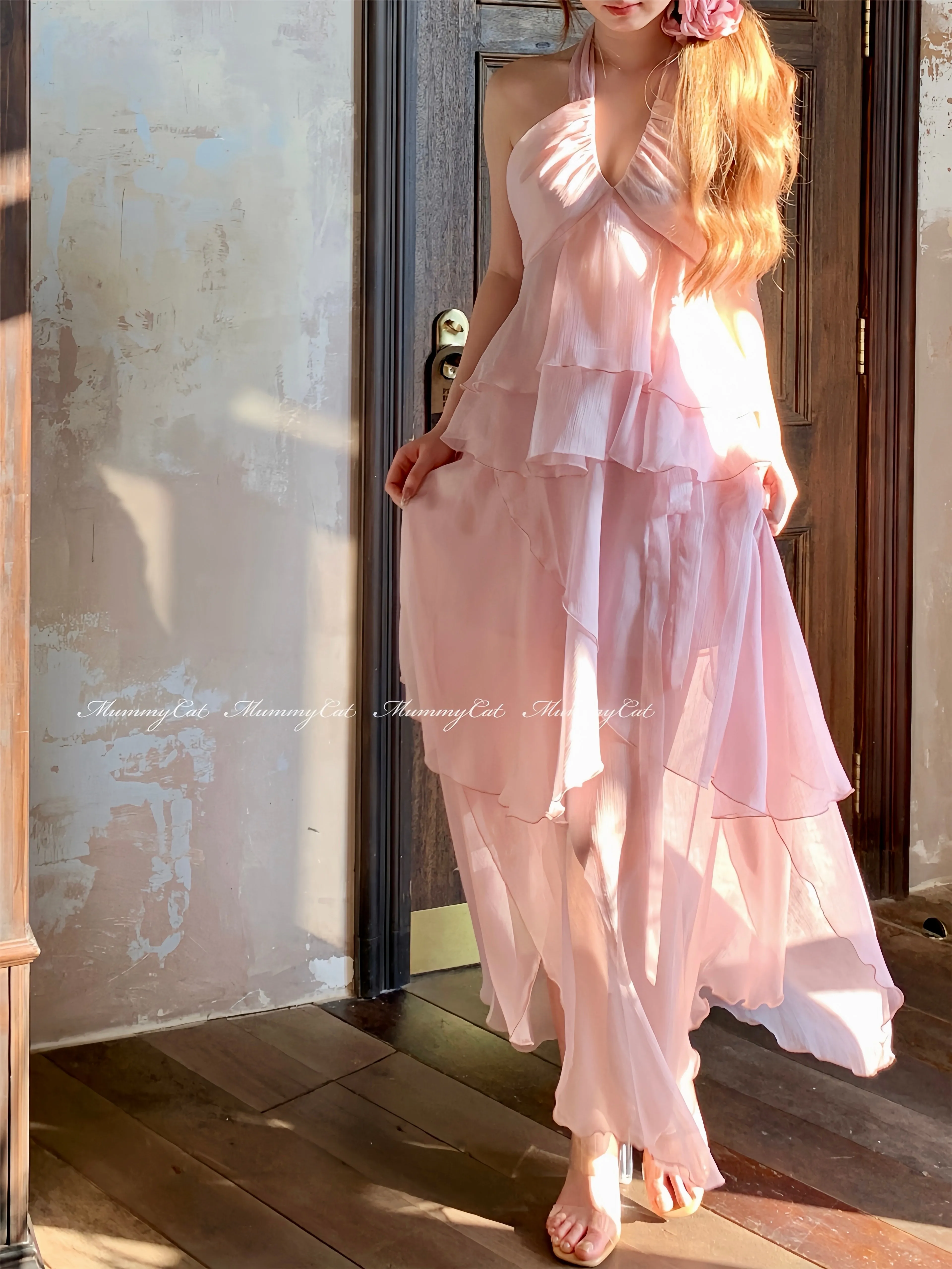 [Mummy Cat] Spring Sakura Rimantic Dress Set