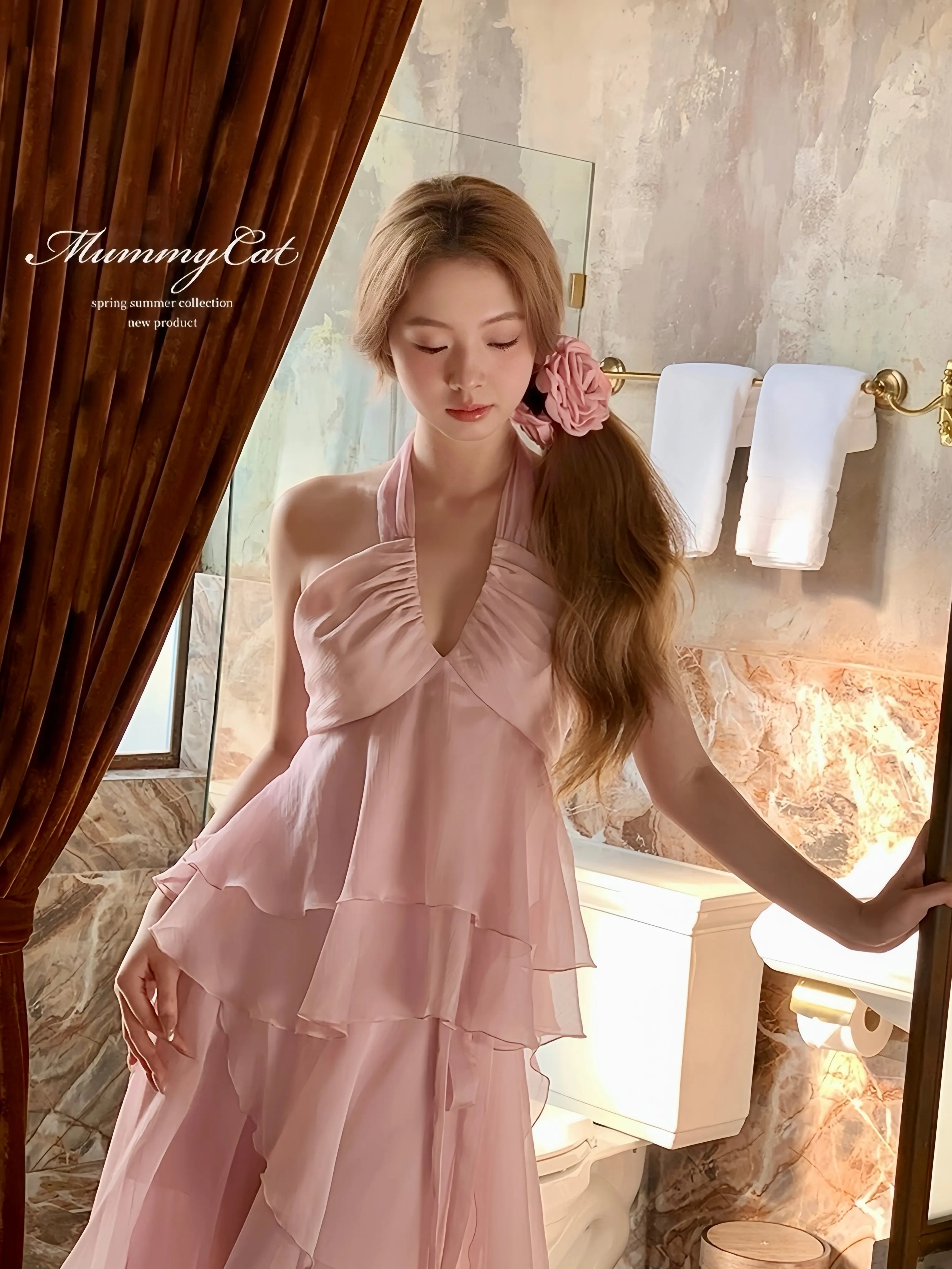 [Mummy Cat] Spring Sakura Rimantic Dress Set