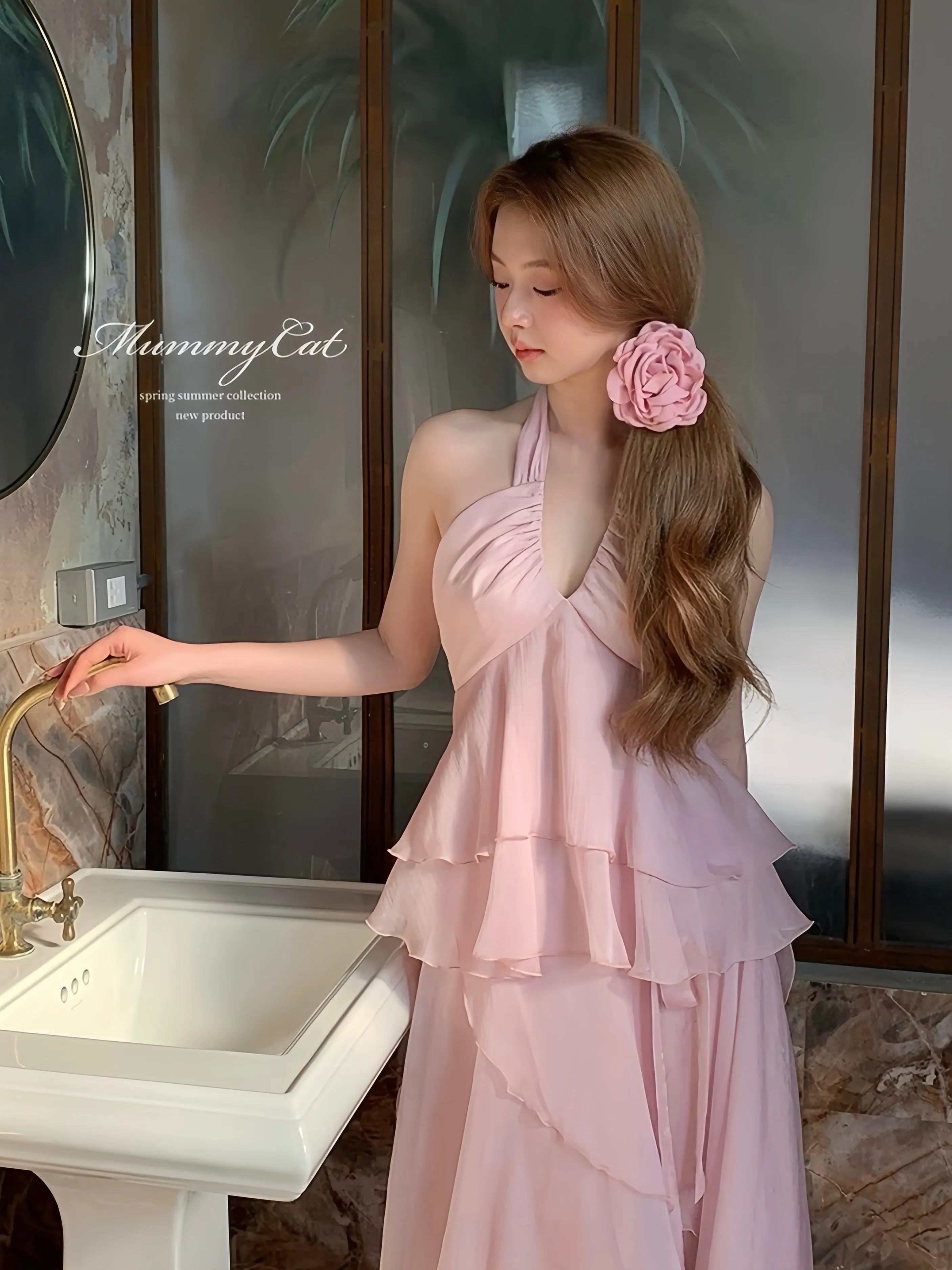 [Mummy Cat] Spring Sakura Rimantic Dress Set