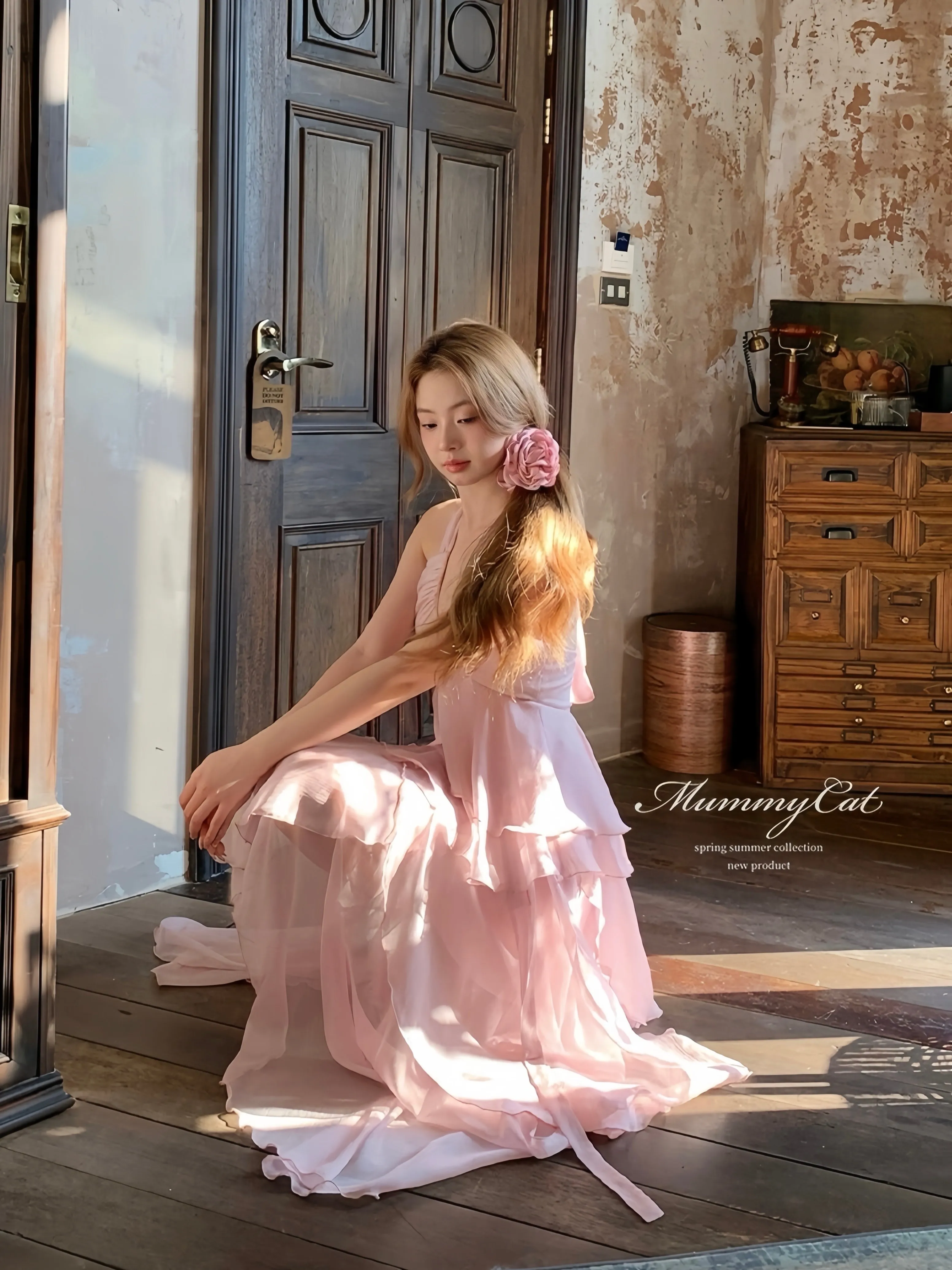 [Mummy Cat] Spring Sakura Rimantic Dress Set