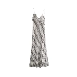 Pre Order:  Printed 3D Flower Mid Length Dress