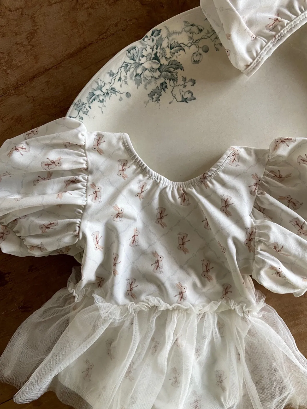Present rabbit baby swimsuit set
