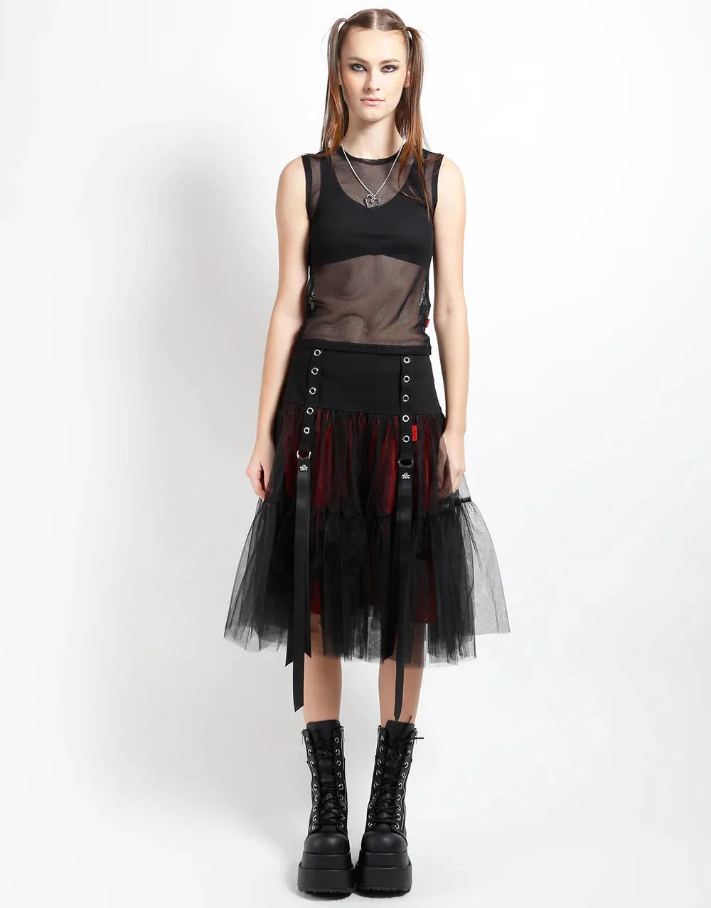 Ribbon Tutu Skirt- Red