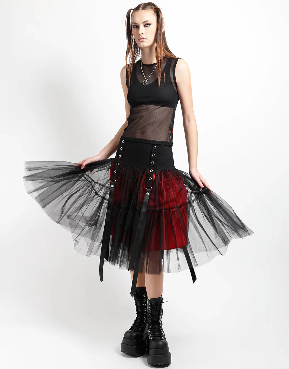 Ribbon Tutu Skirt- Red