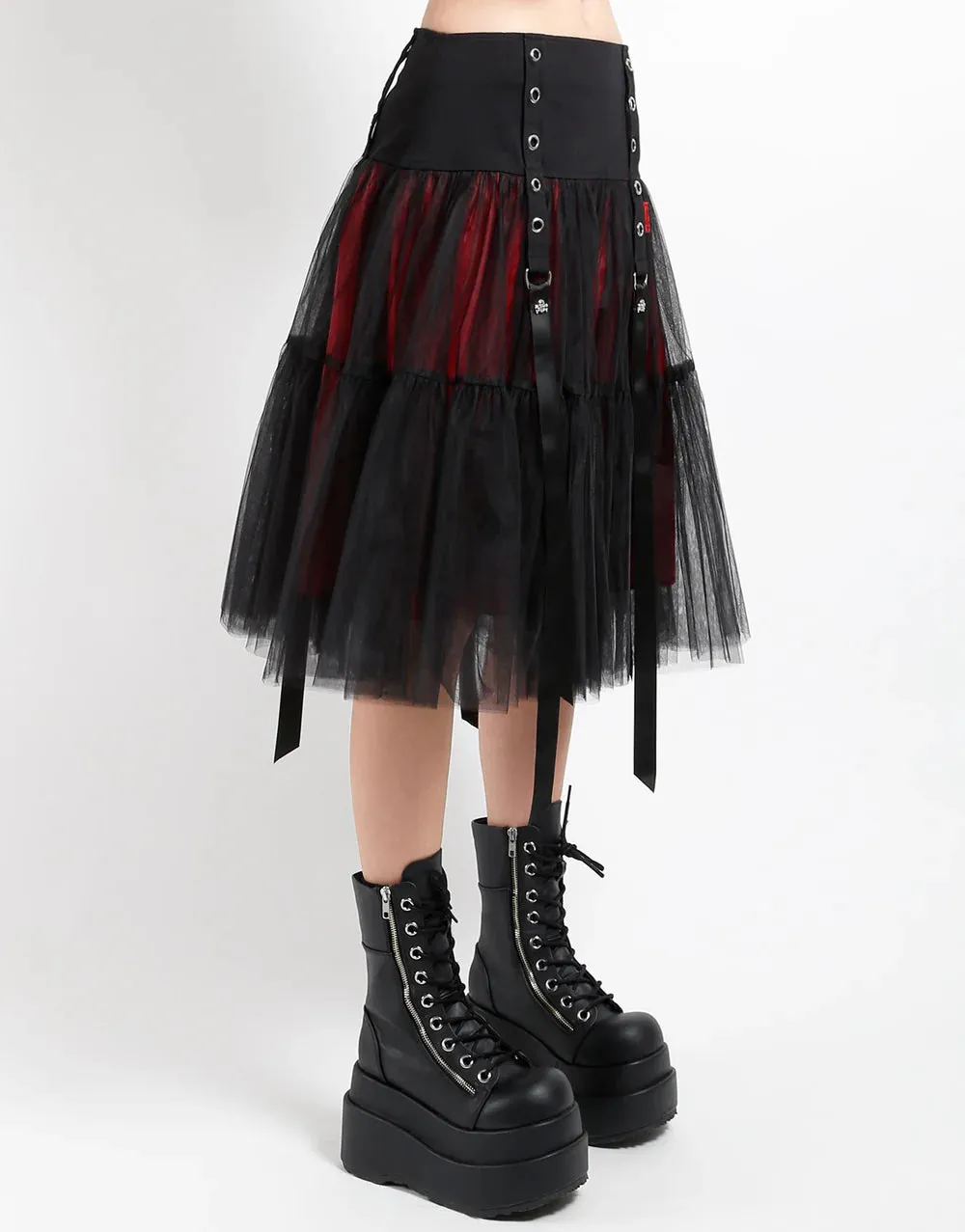 Ribbon Tutu Skirt- Red