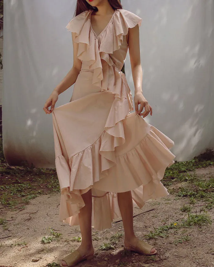 RUFFLE MAXI DRESS