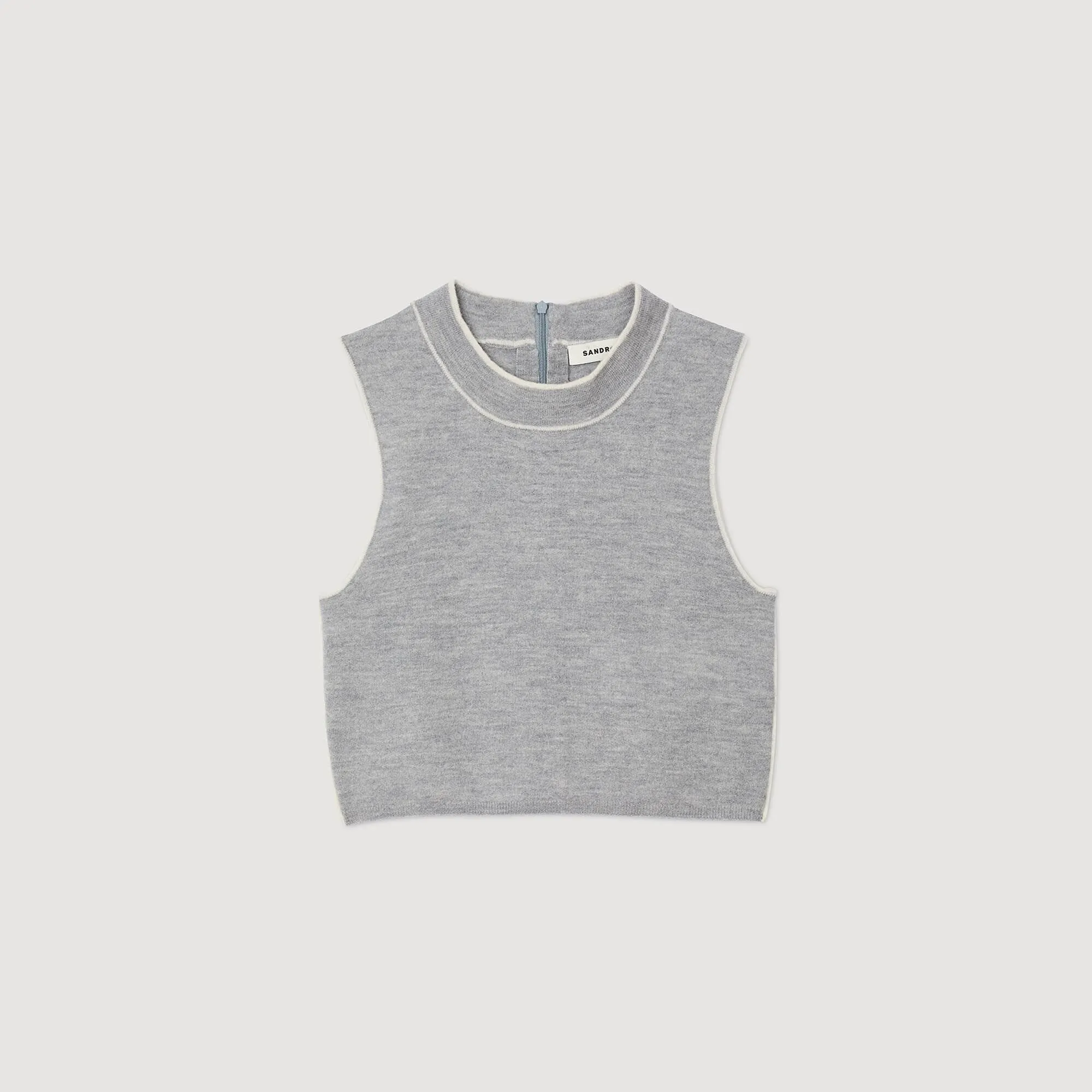 Sleeveless Knitted Crop Top