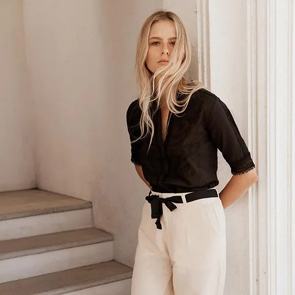 Spring Camille Blouse in Black