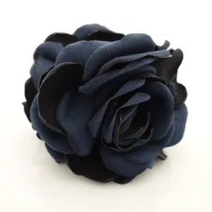 Suede Two Tone Petal Rose Flower Hair Jaw Claw Clip Women Hair Accessories