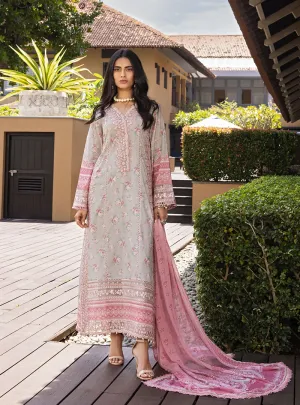 Tahra by Zainab Chottani Unstitched 3 Piece Festive Lawn Collection'2022-10-B-Blush Blossoms