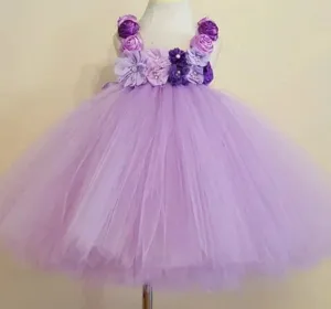 Tulle Chiffon Flower Girl Bridesmaid Birthday Party Dress