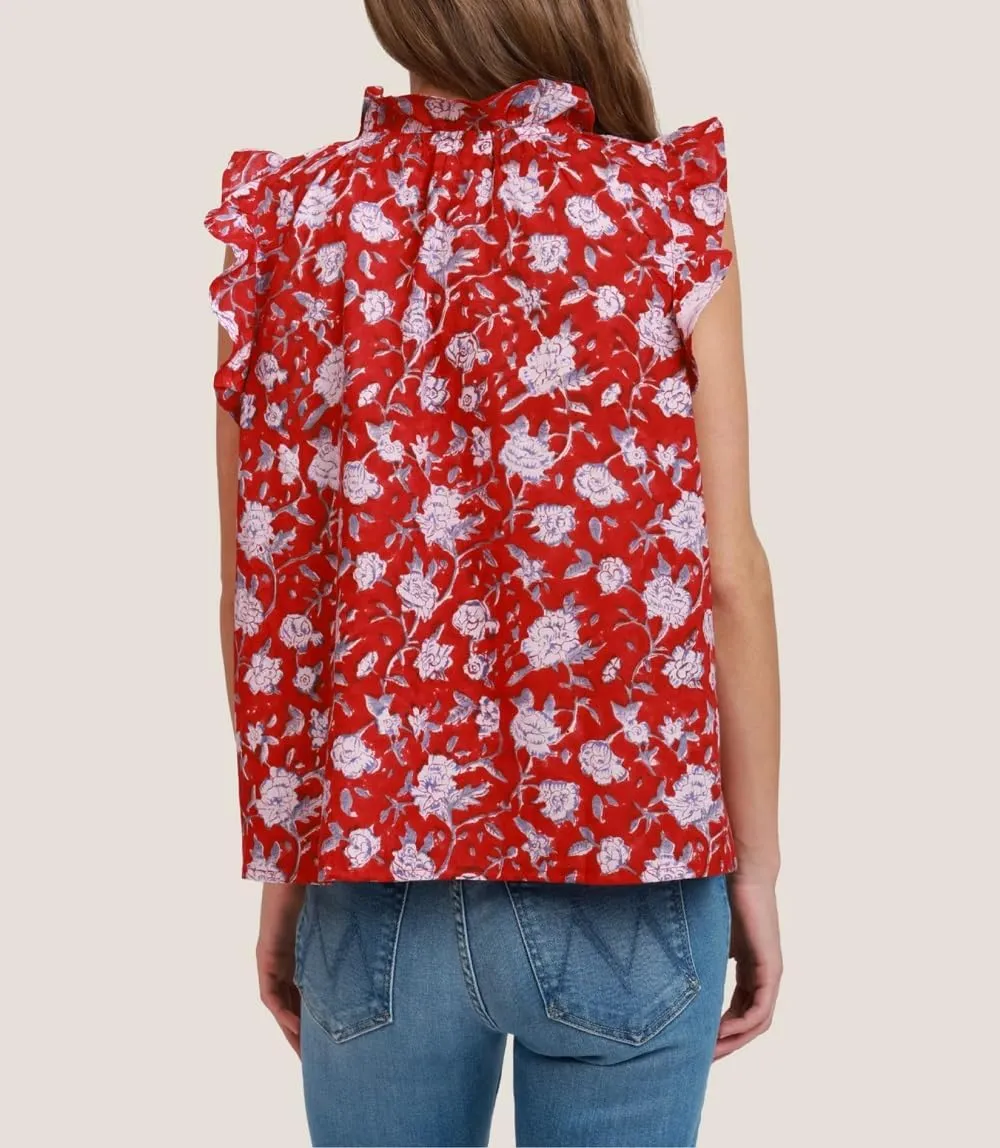 Women Boho Floral Peplum Shirt Flutter Sleeve Ruffle Babyboll Tops V Neck Patchwork Summer Coquette Blouse