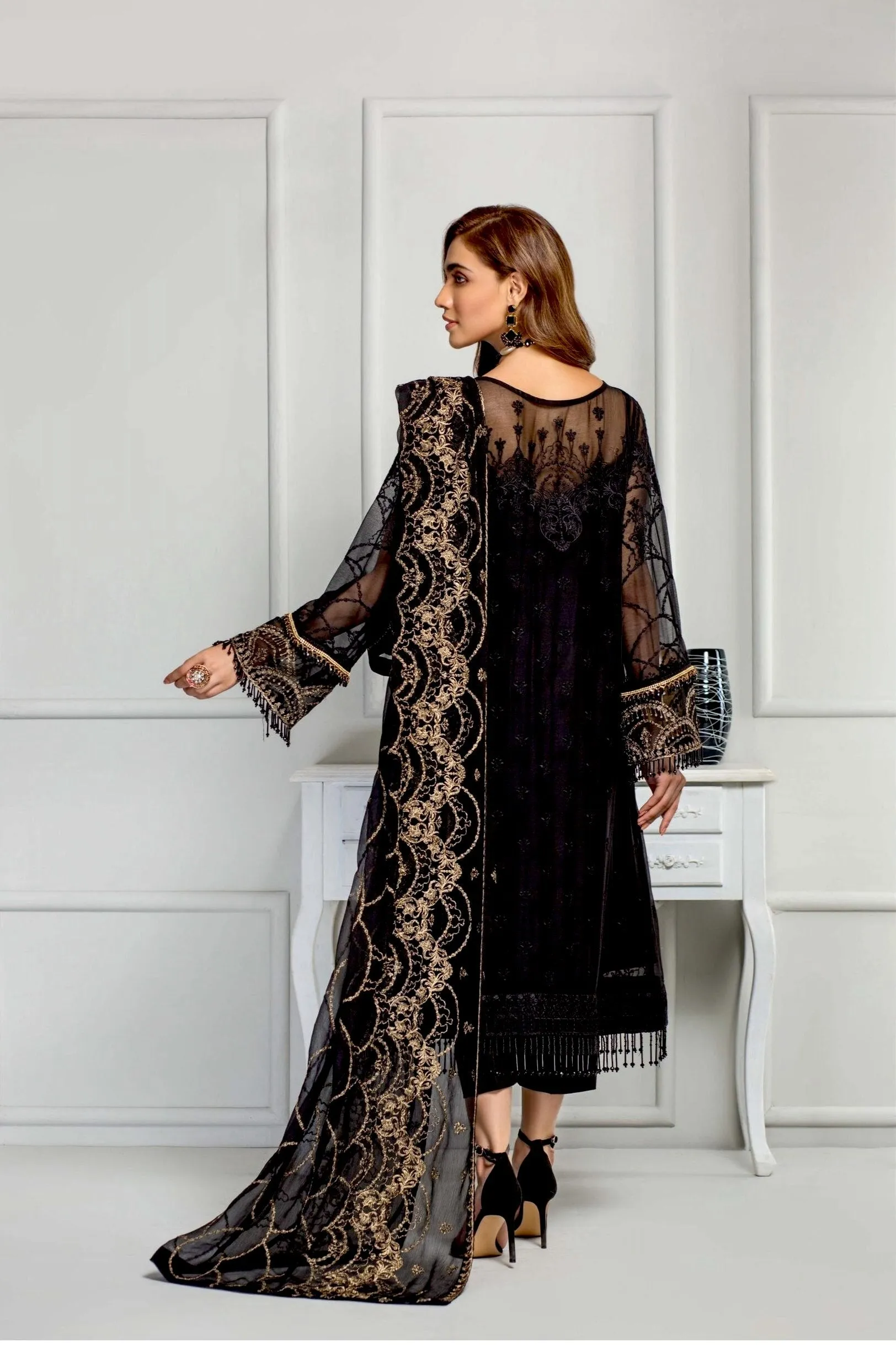 Zarif Reveuse le Tresor Chiffon Collection – CHARCOAL
