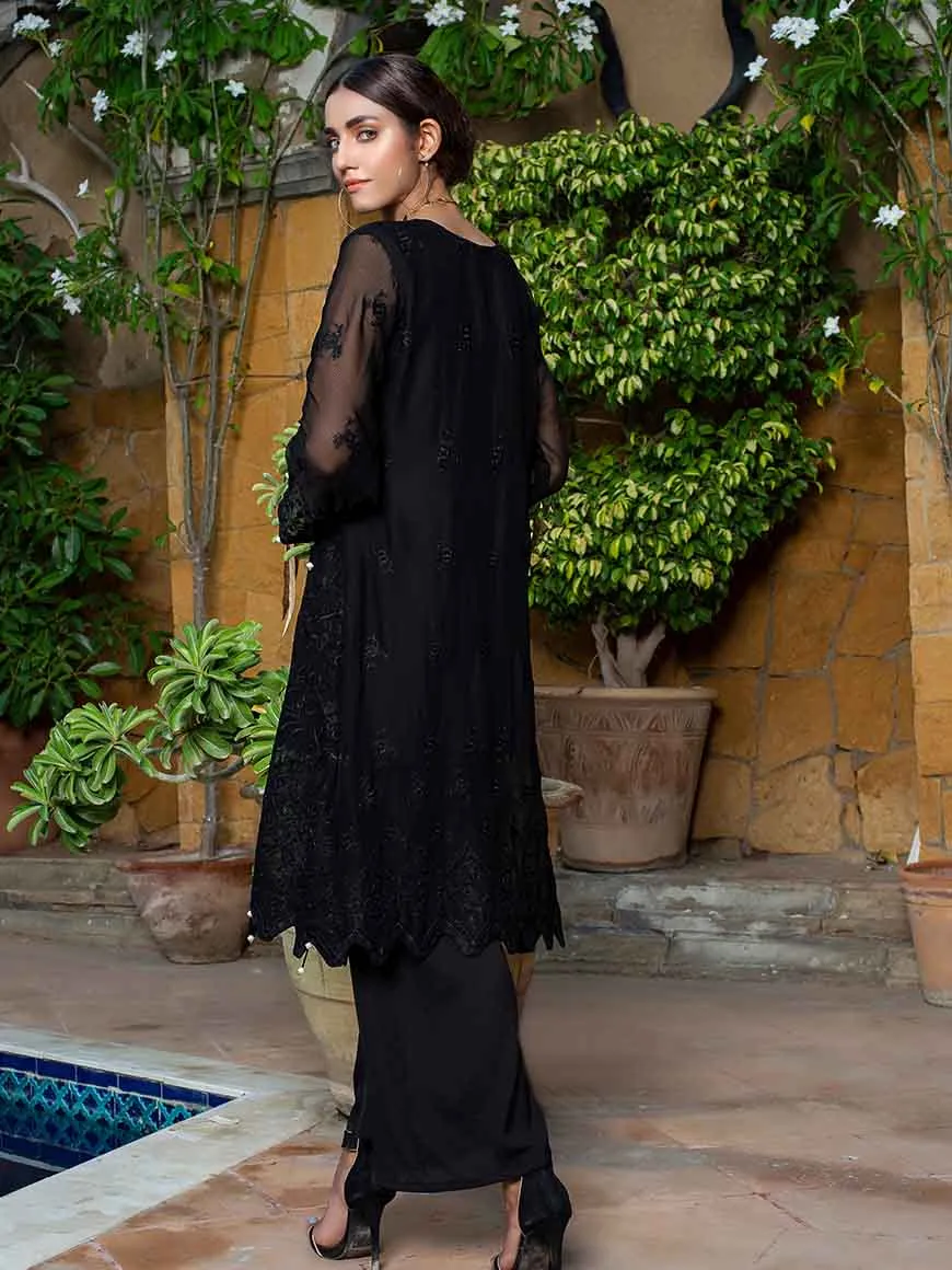 Zephyr Chiffon Embroidered Kurti – ZCK-7