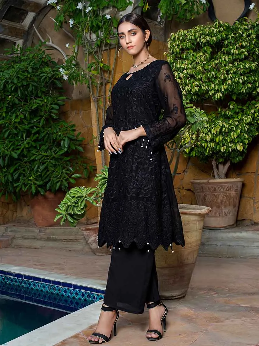 Zephyr Chiffon Embroidered Kurti – ZCK-7